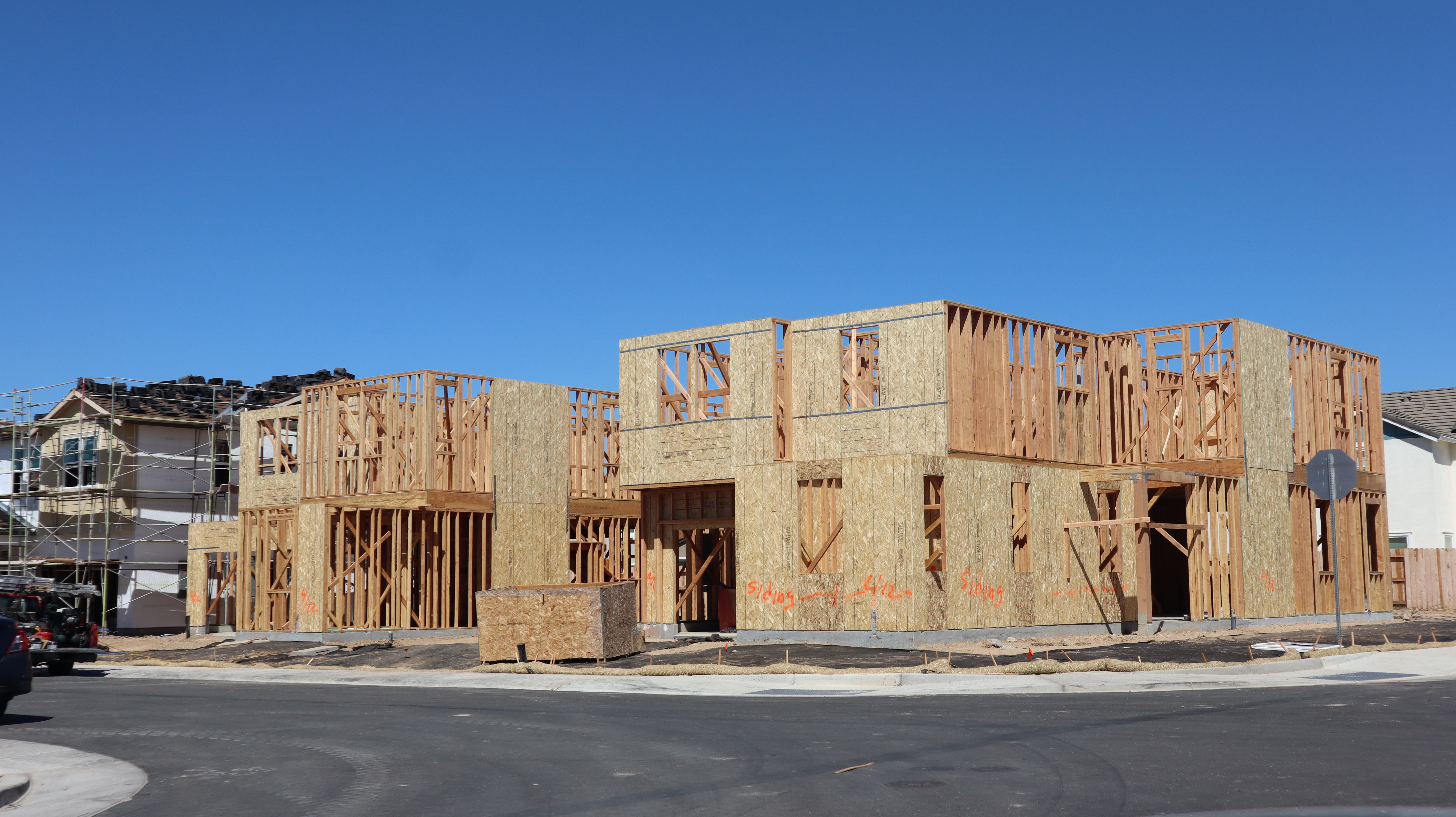 A custom home under construction in the Rio Grande Valley