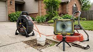 A sewer camera inspection being performed on a home