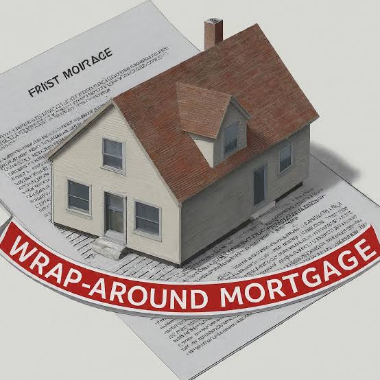 A wraparound mortgage agreement document being reviewed